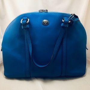 Coach Blue Bowling Bag Style Purse